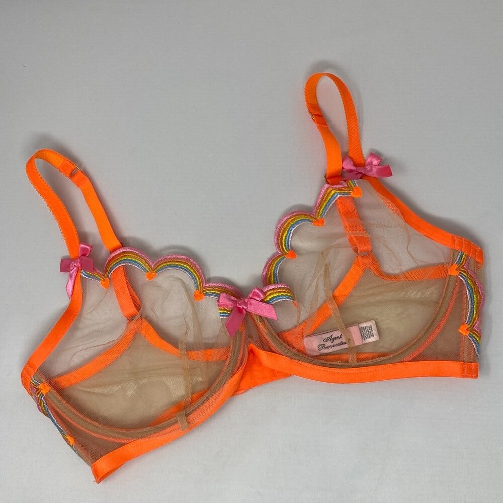Agent Provocateur Izzy Orange Rainbow Bra 36DD